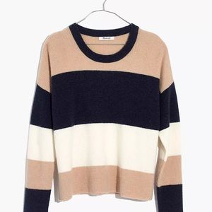 Madewell Sycamore stripe pullover sweater size M
